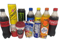 Variedad de bebidas y refrescos