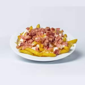 Patatas con york y queso